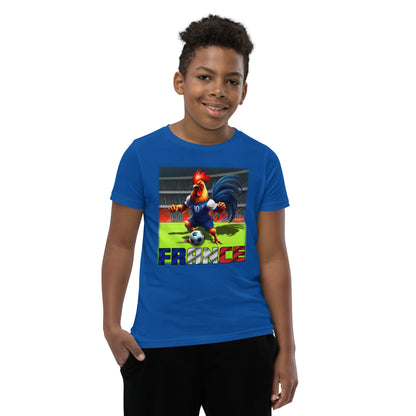Frankreich EM Fußball Trikot Alternative Kurzärmeliges T-Shirt für Kinder