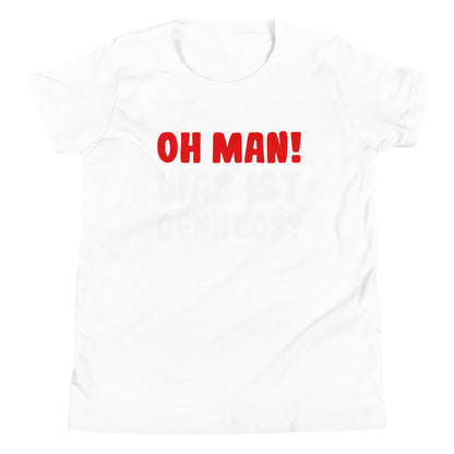 Kids' short sleeve t-shirt "Oh man! What's going on?"