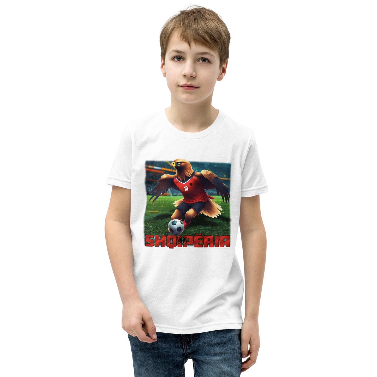 Albanien EM Fußball Trikot Alternative Kurzärmeliges T-Shirt für Kinder