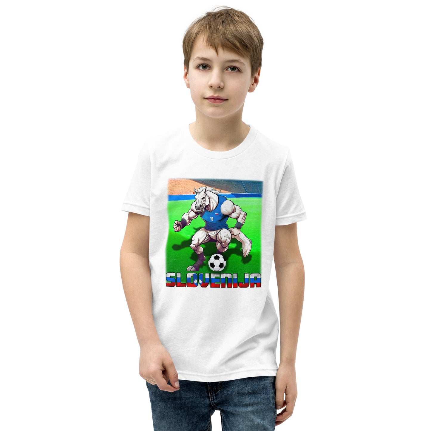 Slowenien EM Fußball Trikot Alternative Kurzärmeliges T-Shirt für Kinder