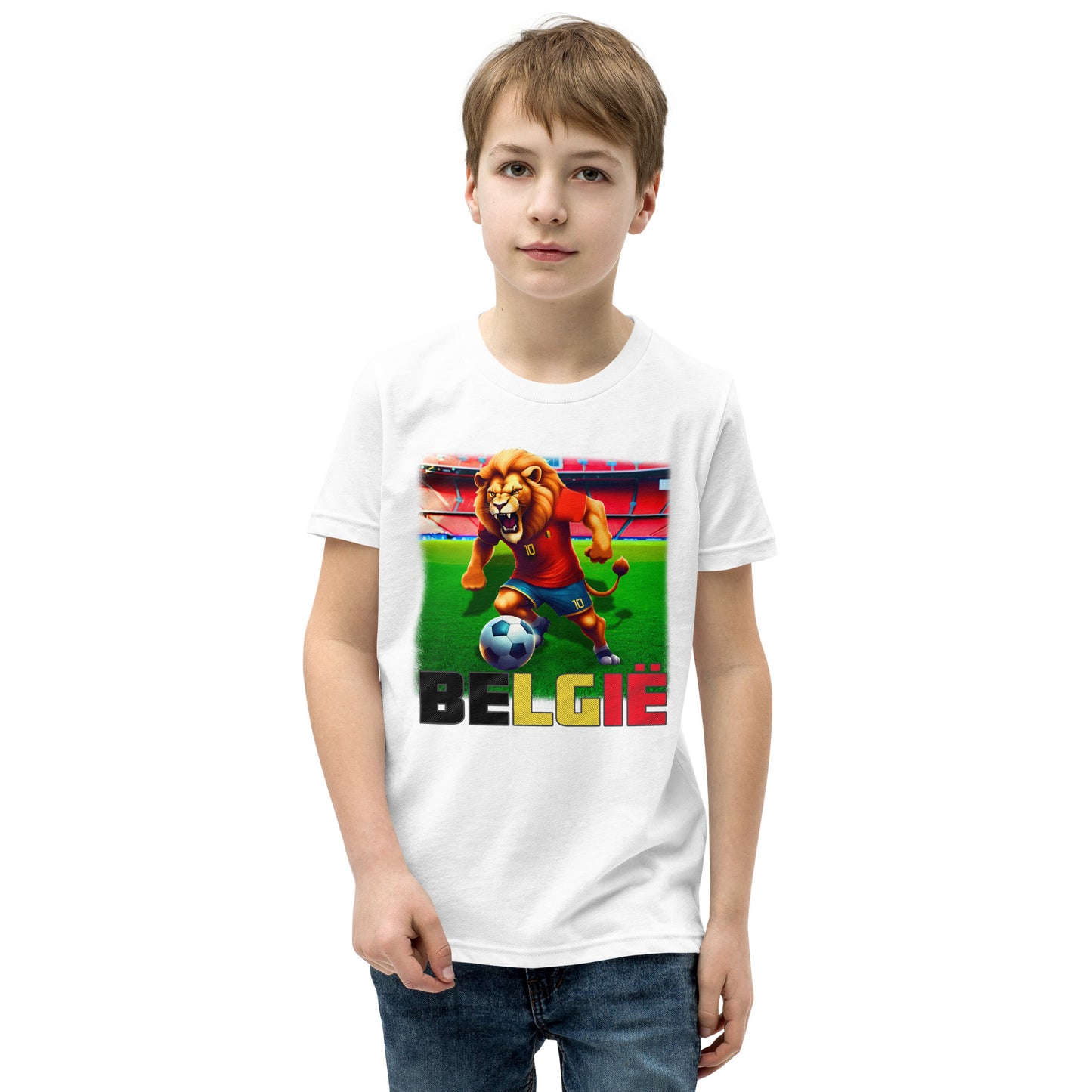 Belgien EM Fußball Trikot Alternative Kurzärmeliges T-Shirt für Kinder