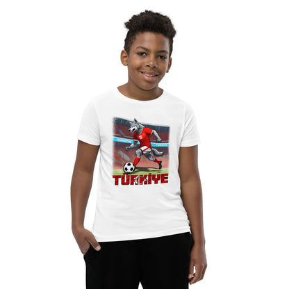 Türkei EM Fußball Trikot Alternative Kurzärmeliges T-Shirt für Kinder